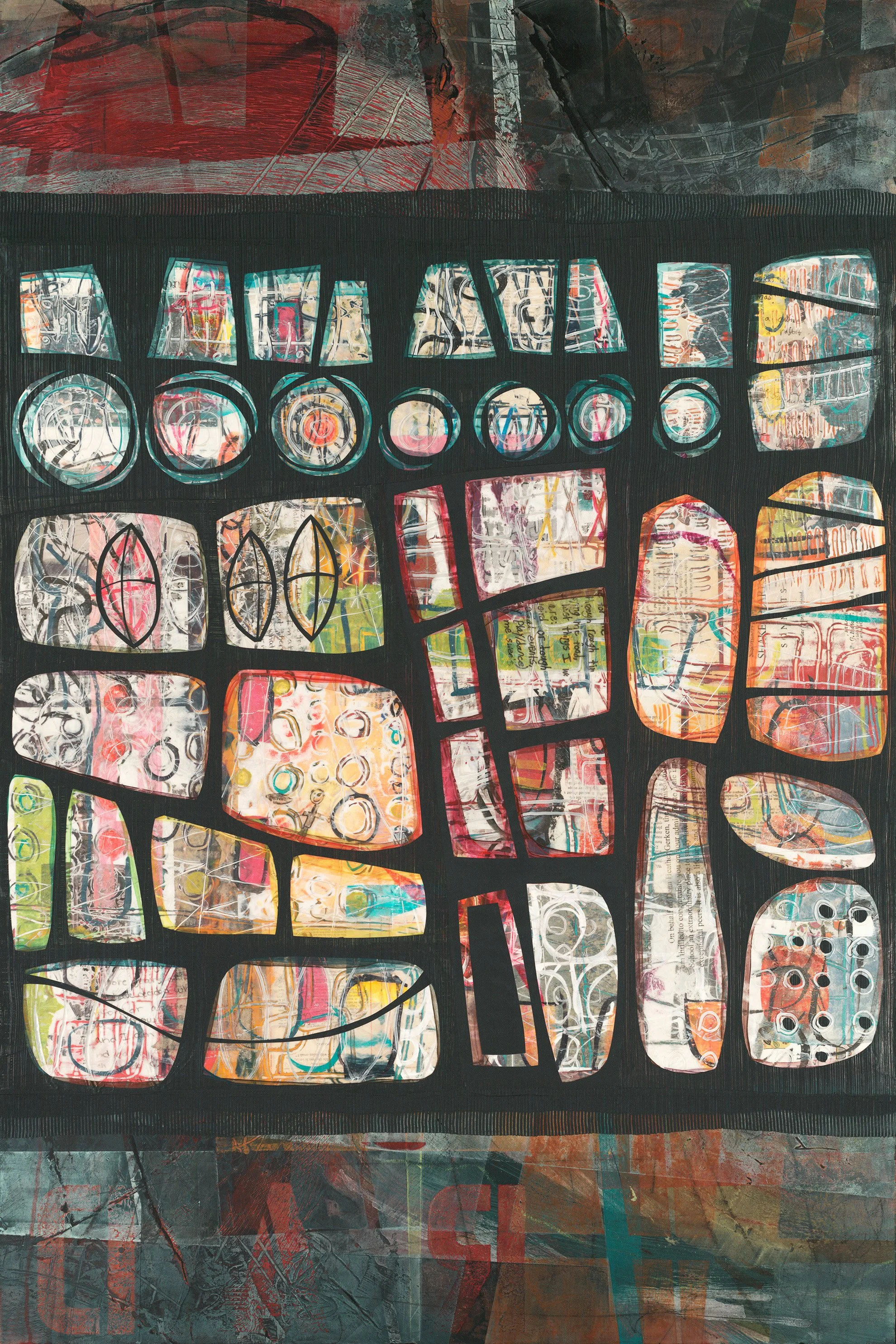 Radiate I+II+III [36x54x1 5/8] SOLD — Liz Dexter art + architecture